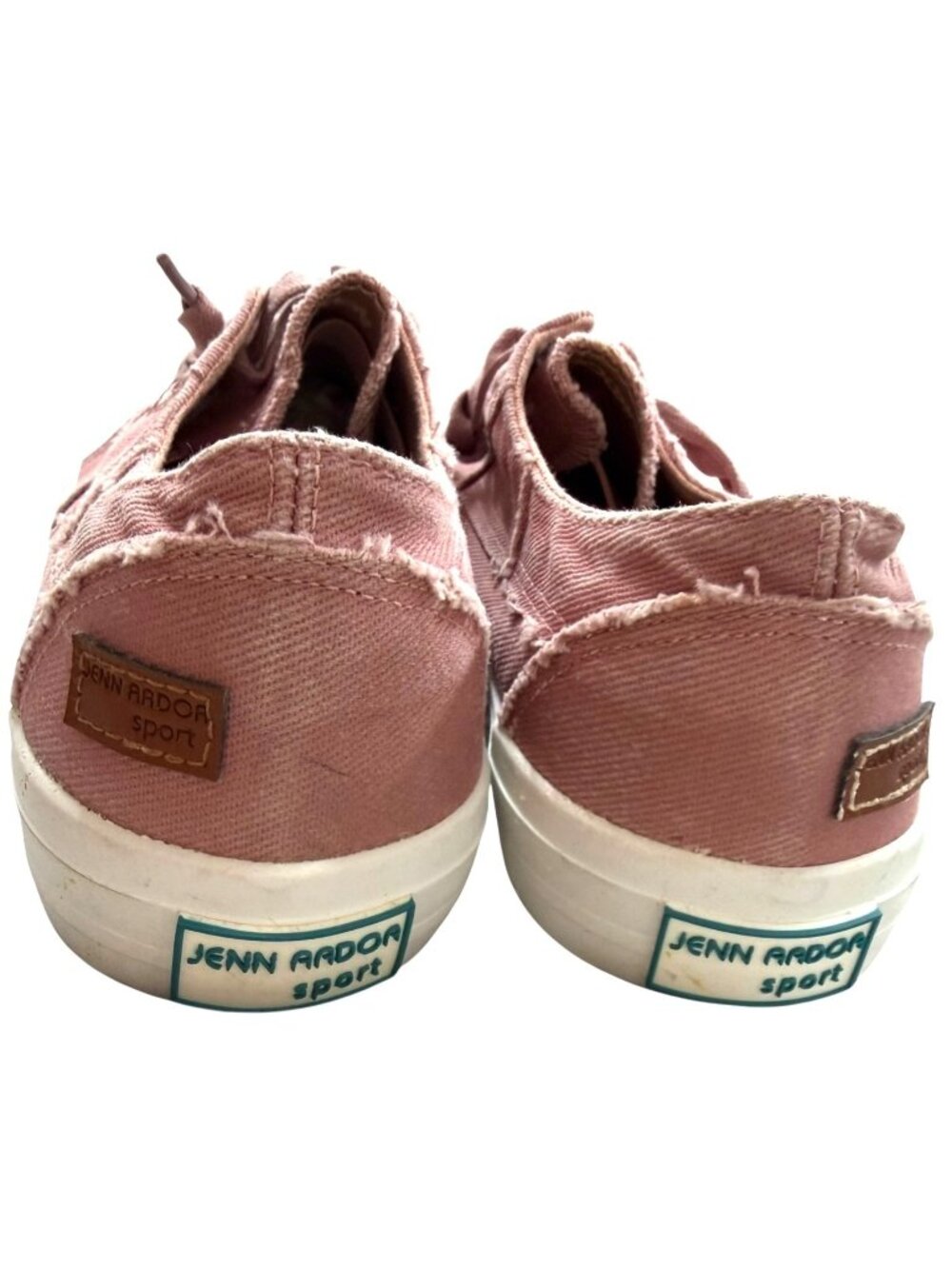 Jenn Ardor Pink Distressed Canvas Lace-Up Sneakers Women's Size 10 US - Picture 3 of 7